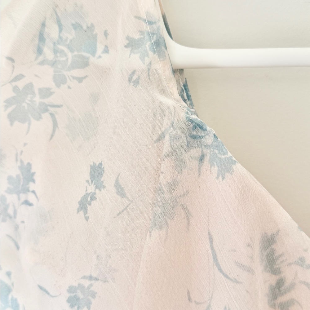 Simple Retro Asymmetrical Floral Ruffle Slip Dress - Picture 4 of 10